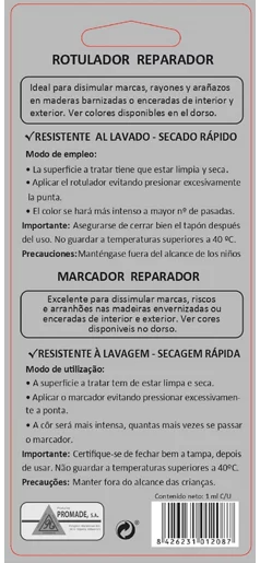 Rotulador reparador color madera Promade - Imagen 2